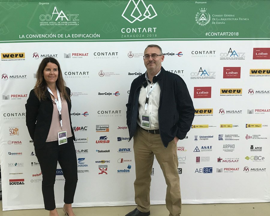 Begoña Sánchez, directora de Murprotec Aragón, durante su visita a CONTART 2018