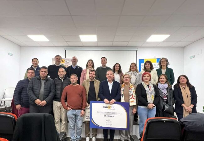 Alcaldes finalistas y premiado en la presentación de la comarca en Vente a Vivir a un Pueblo