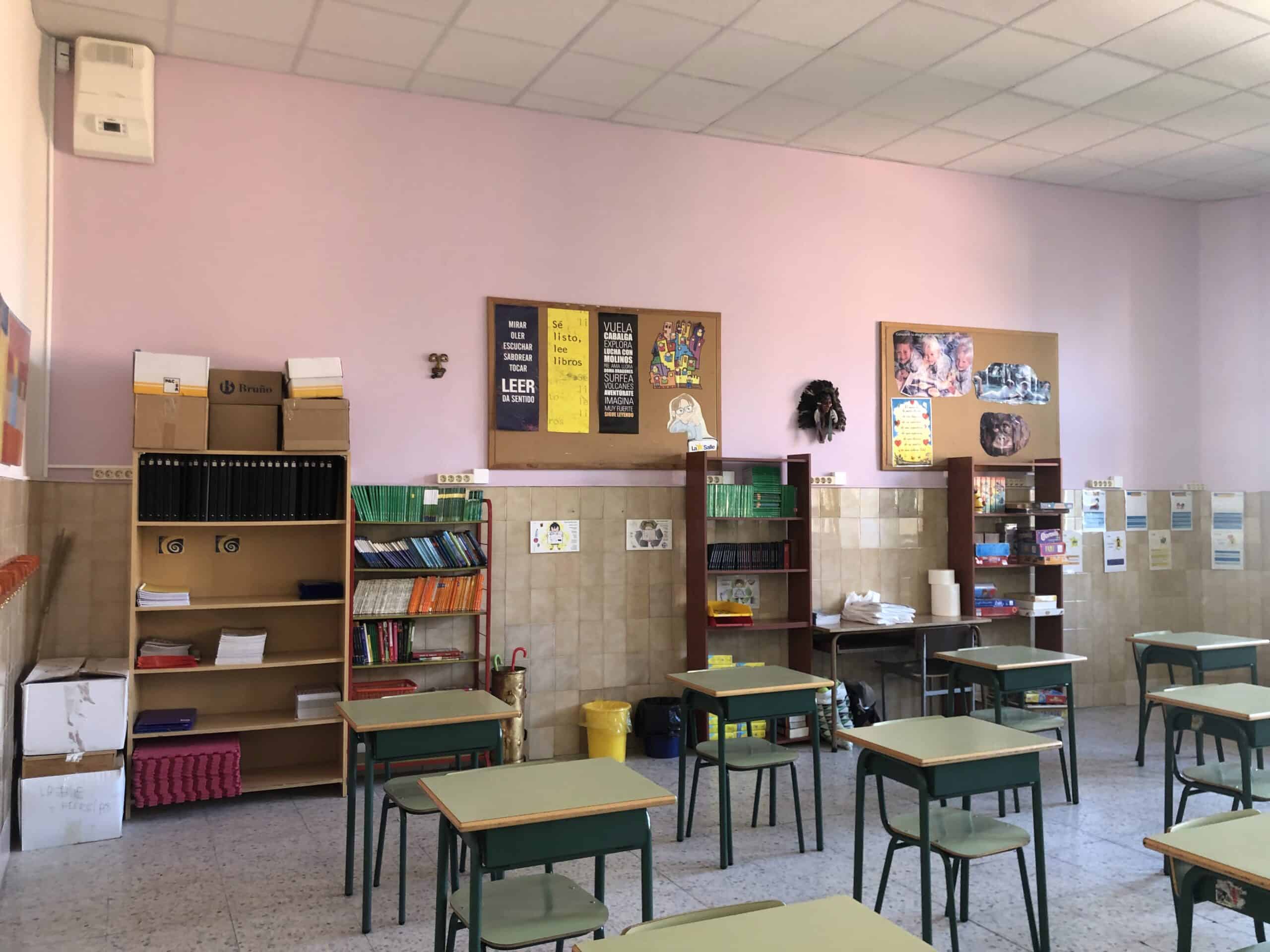 Dispositivo CTA de Murprotec instalado en el aula